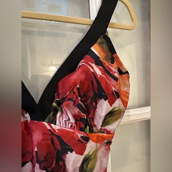 Manvar Floral One Piece Swimsuit Bathing Suit Brazil Size 46 US Medium Large NWT - Picture 3 of 13